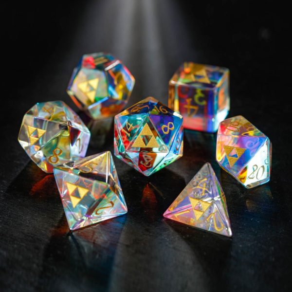Fantastic Glass All Zelda DnD D&D Dice Set